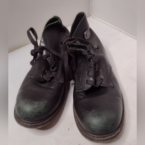 Diesel Men's Leather Combat Dress Boots Size 9 Black Lace Up Minimalist Bin EE - Picture 1 of 12